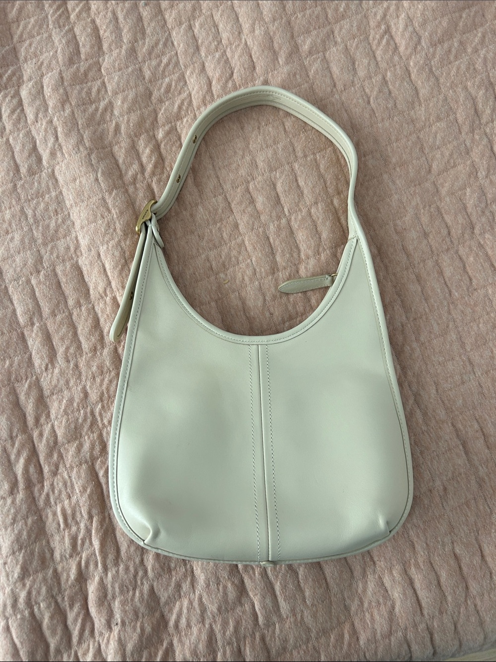 Coach Ergo Leather Shoulder Bag, Brass/Ivory